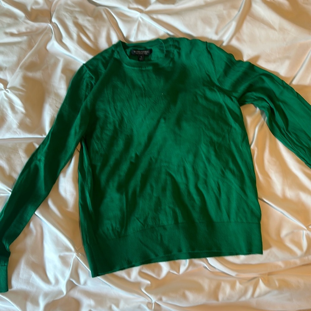 Banana republic 100% merino wool crewneck sweater in vibrant Kelly green medium